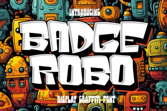 Badge Robo Font: Bold 3D Type for Small Business Branding