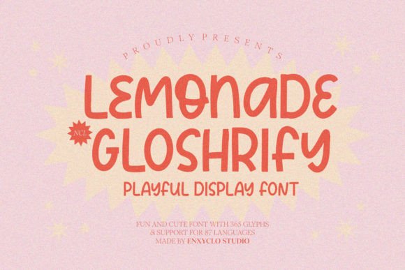 Lemonade Gloshrify Font: A Playful Display Typeface for Branding