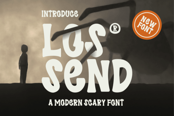 Los Send Font: Spooky Display Typeface for Crafts