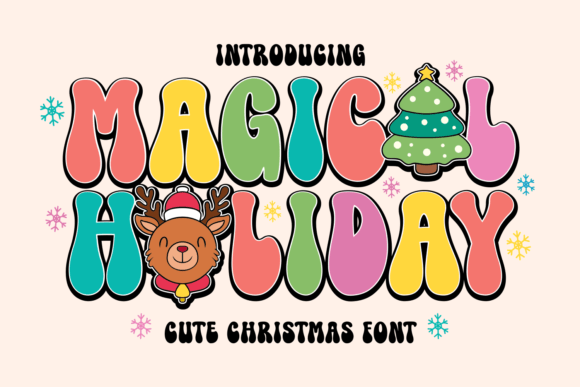 Magical Holiday Font: Festive Branding for Small Business
