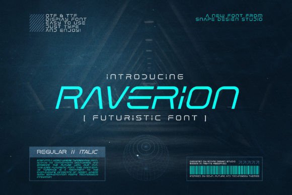 Raverion Font: A Futuristic Typeface for Editorial Design
