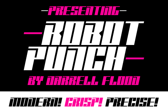 Robot Punch Font: Editorial Design for Sci-Fi Themes