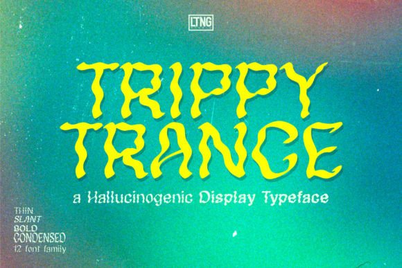 Trippy Trance Font: Psychedelic Display Type for Editorial Design